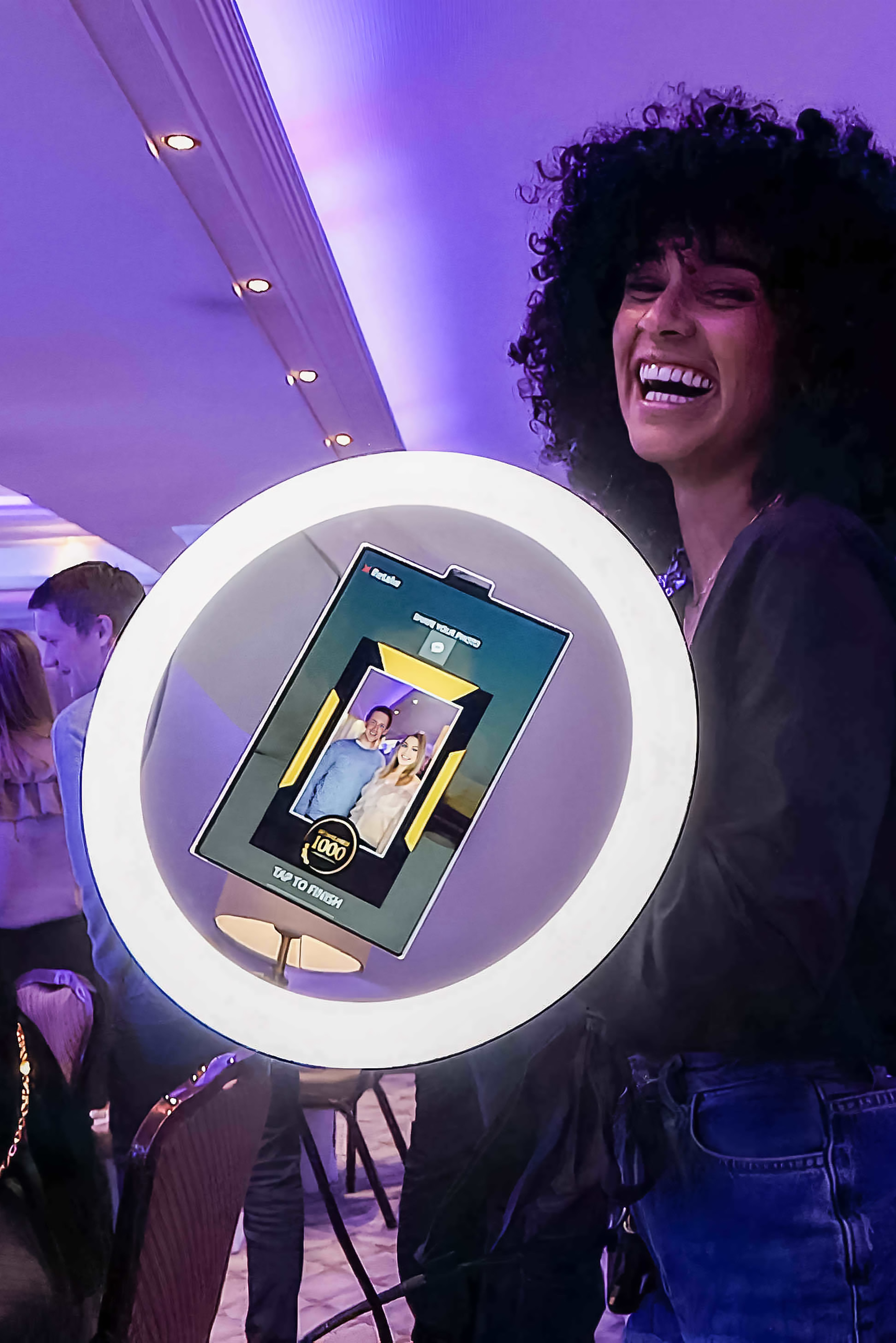 Odyssey Events Booth Butler helping wedding guests