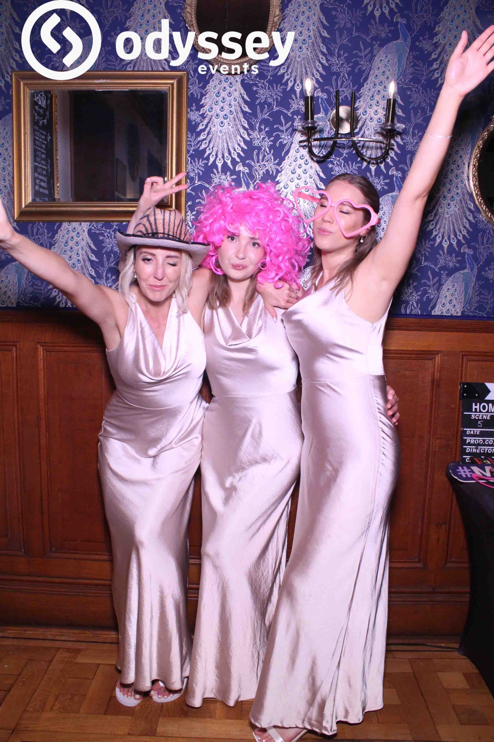 Lively evening reception with the Selfie Mirror in full use at Salomons Estate near Tunbridge Wells