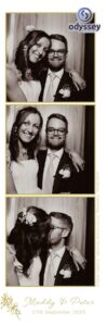 Custom wedding print overlay from the Retro Photobooth at Chafford Park