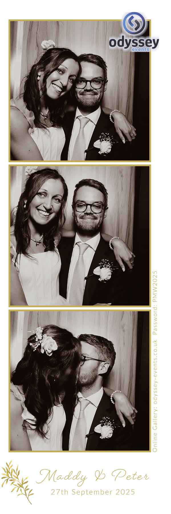 Custom wedding photobooth print from Retro Photobooth at Chafford Park