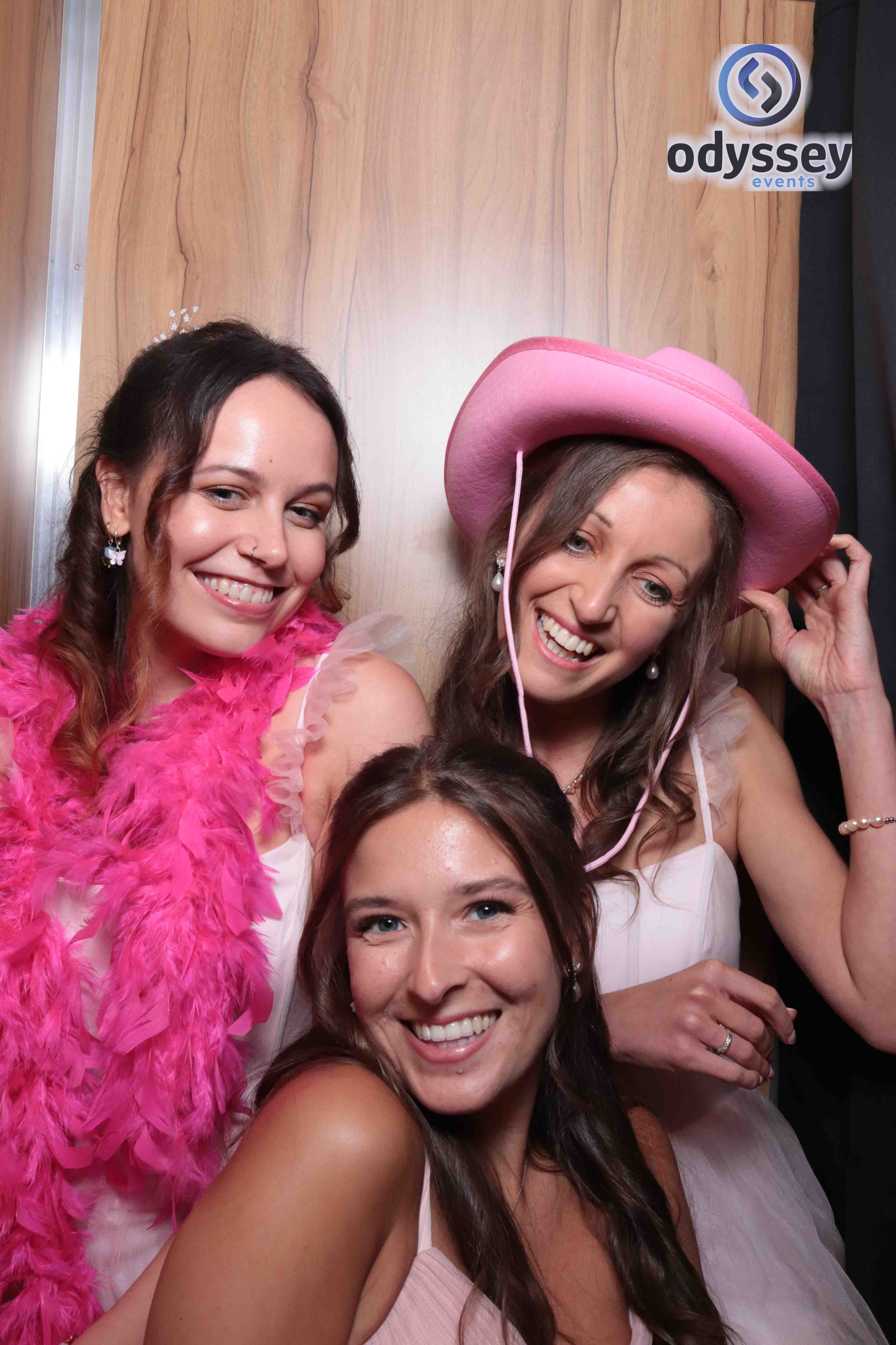 Fun candid booth photo at Chafford Park wedding in Kent