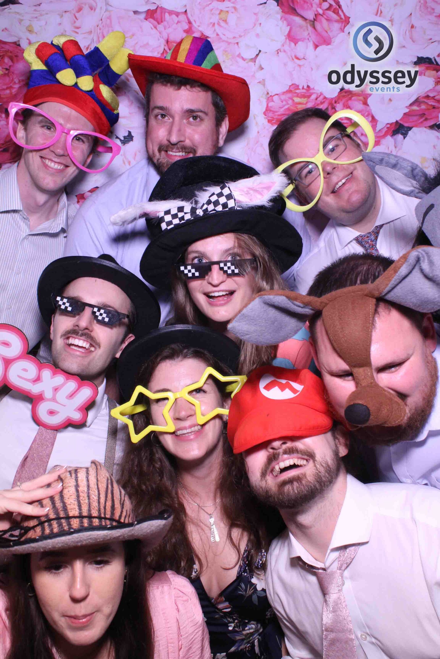 Wedding Memory Album featuring Odyssey Selfie Mirror photobooth prints and heartfelt guest messages