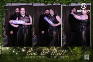 Matt & Eve's keepsake print from the Odyssey Selfie Mirror