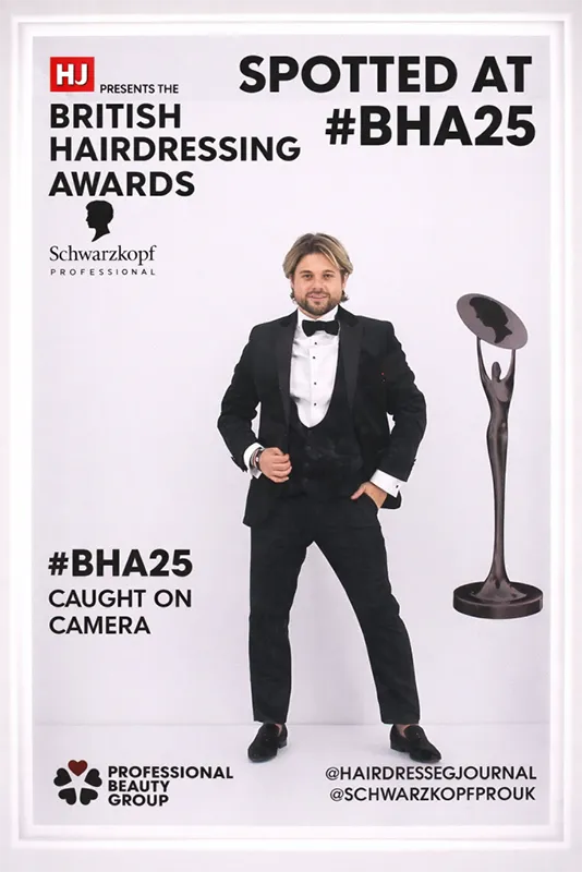 Personalised magazine cover portrait created for the British Hairdressing Awards