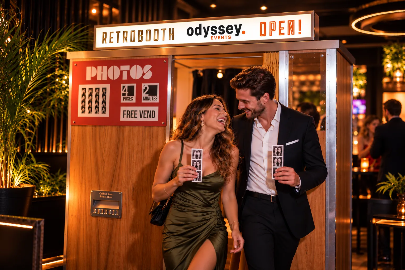 Odyssey Events Retrobooth permanent photobooth installation at Chafford Park wedding venue