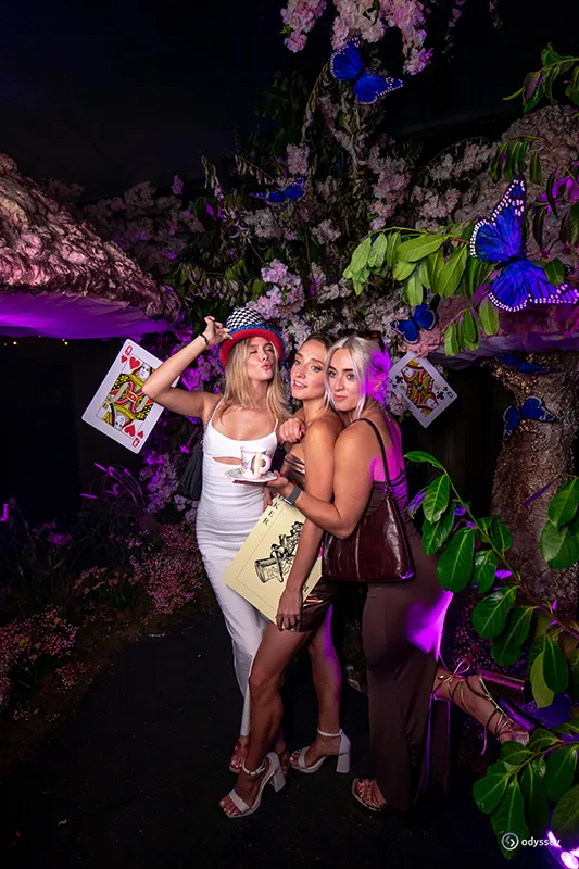 Alice in Wonderland-inspired creative wedding experience by Odyssey Events